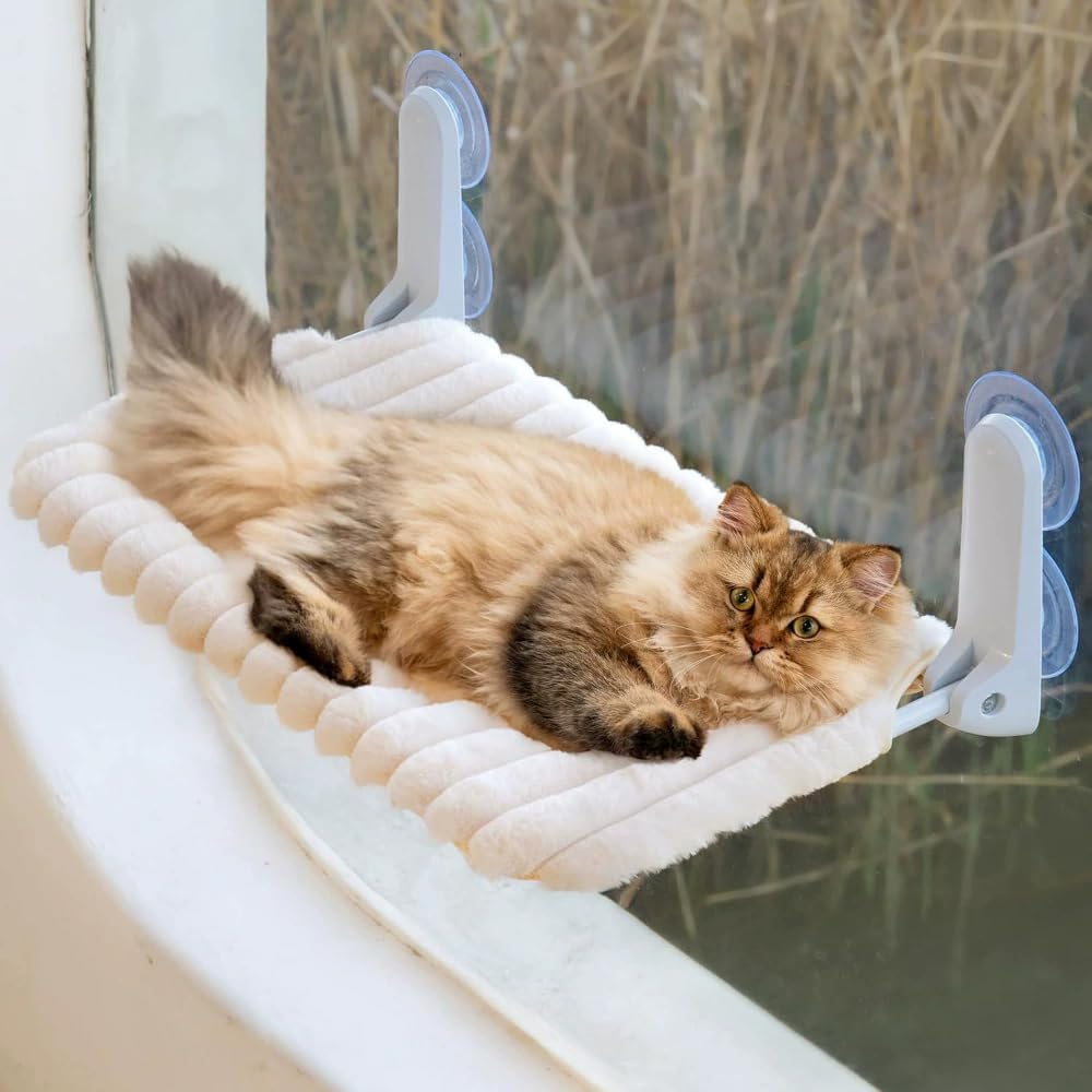 Hamac chat fenêtre MEISO résout le manque de place grâce au cadre robuste