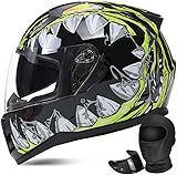 STTTBD Integralhelm für Motorradfahrer, Fast Road Sicherheitshelm, Unisex, Erwachsene, Cool Rider...