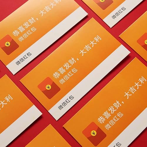 Miniatura 6 de LRGKMCWTOB 10 unidades de 10 sobres rojos chinos de Año Nuevo Emoticonos divertidos WeChat paquete rojo creativo de Hong Bao Lai See con tarjetas de
