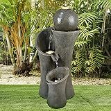 Eine Niederspannungs-Safe-Wasserpumpe mit LED-Lampen wird mit dem Outdoor-Kugelbrunnen kommen. Die Pumpe ist leise und verstellbar. Sie können den Fluss nach Ihren Wünschen anpassen und die beruhigenden Geräusche des fließenden Wassers bringen Stressabbau und Entspannung in Ihre Umgebung.