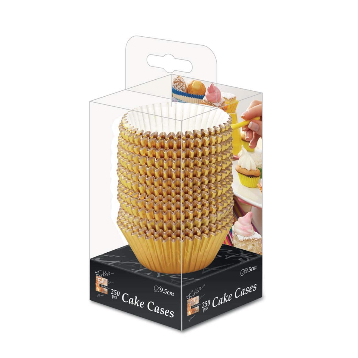 Fun Festive Gold Paper Cake Case 9.5Cm, Pack Of 250