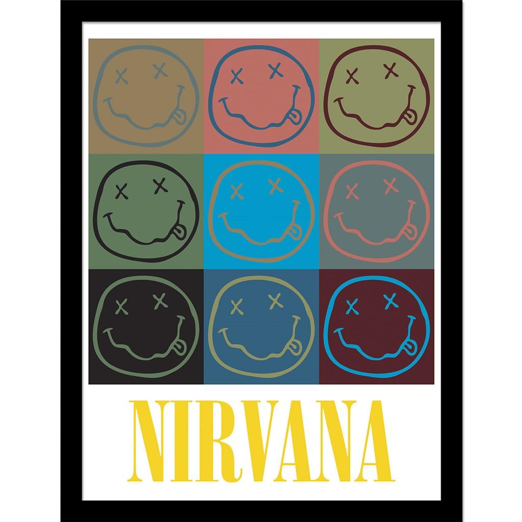 Pyramid International Nirvana (Destressed Smiles) 30cm x 40cm Framed Collector Print One Size