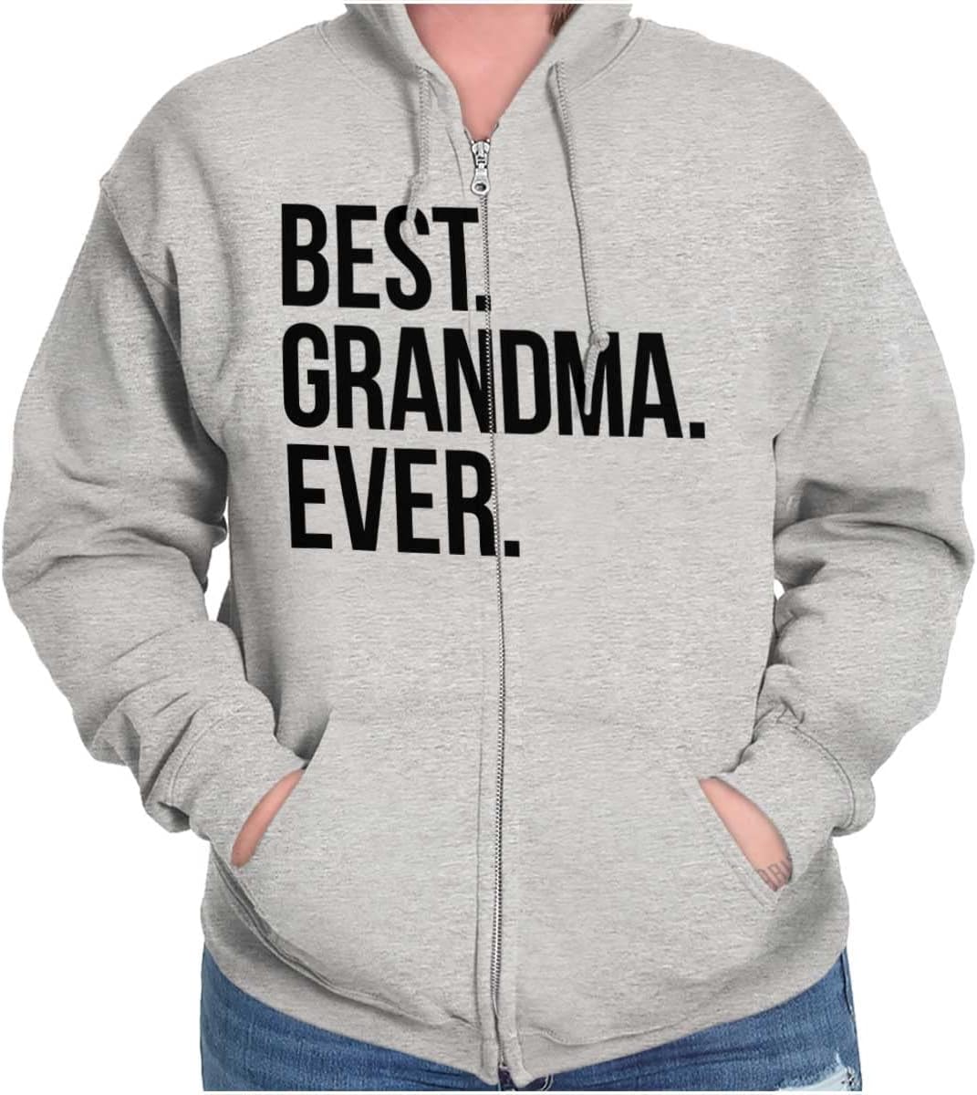 Brisco Brands Best Grandma Ever Nanna Gigi Nan Cute Zip Hoodie Sweatshirt Women
