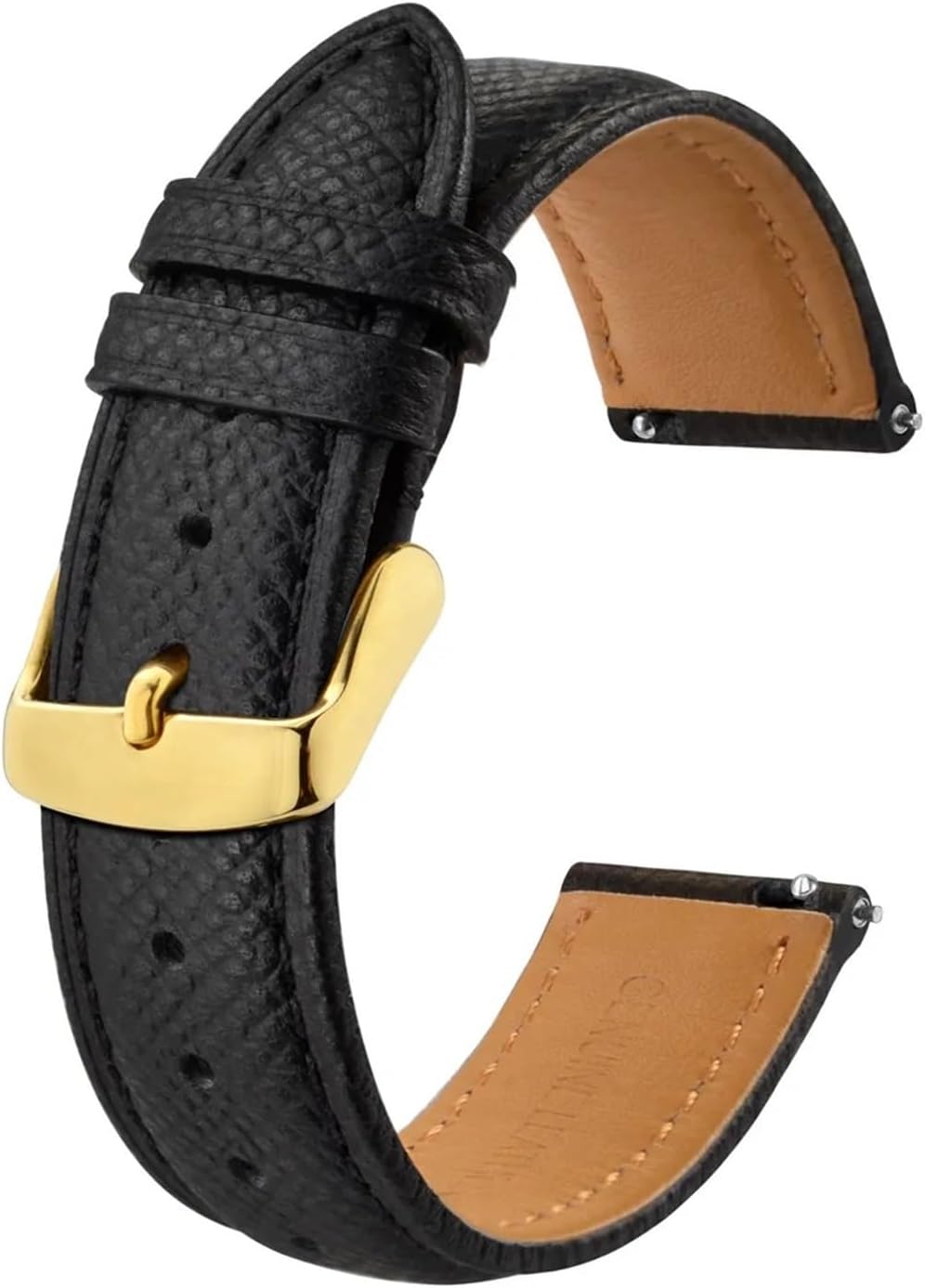 MJMT06 Texture Leather Watch Bands for Men Women 18mm 20mm 22mm Watch Strap Quick Release Light Pink Watchband Gold Buckle