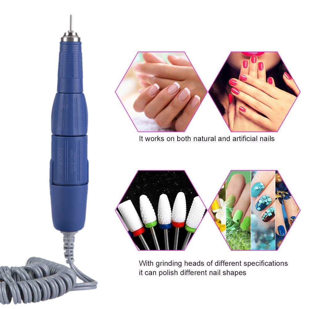 Máquina eléctrica de manicura – Tirador de mano eléctrico 102l-2.35 mm Handpiece para máquina eléctrica de manicura de uñas