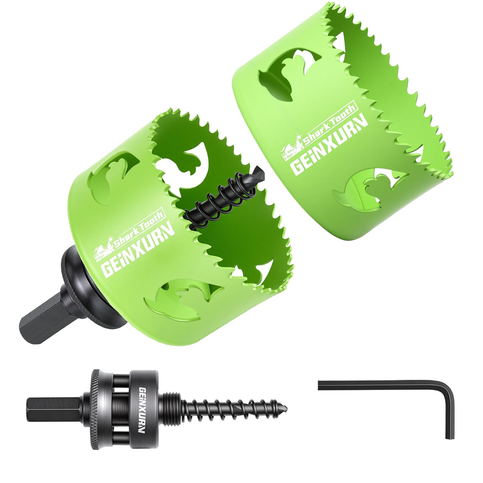 Geinxurn 2-1/2 in(64mm) Hole Saw Set, HSS Bi-Metal Hole Cutt -25