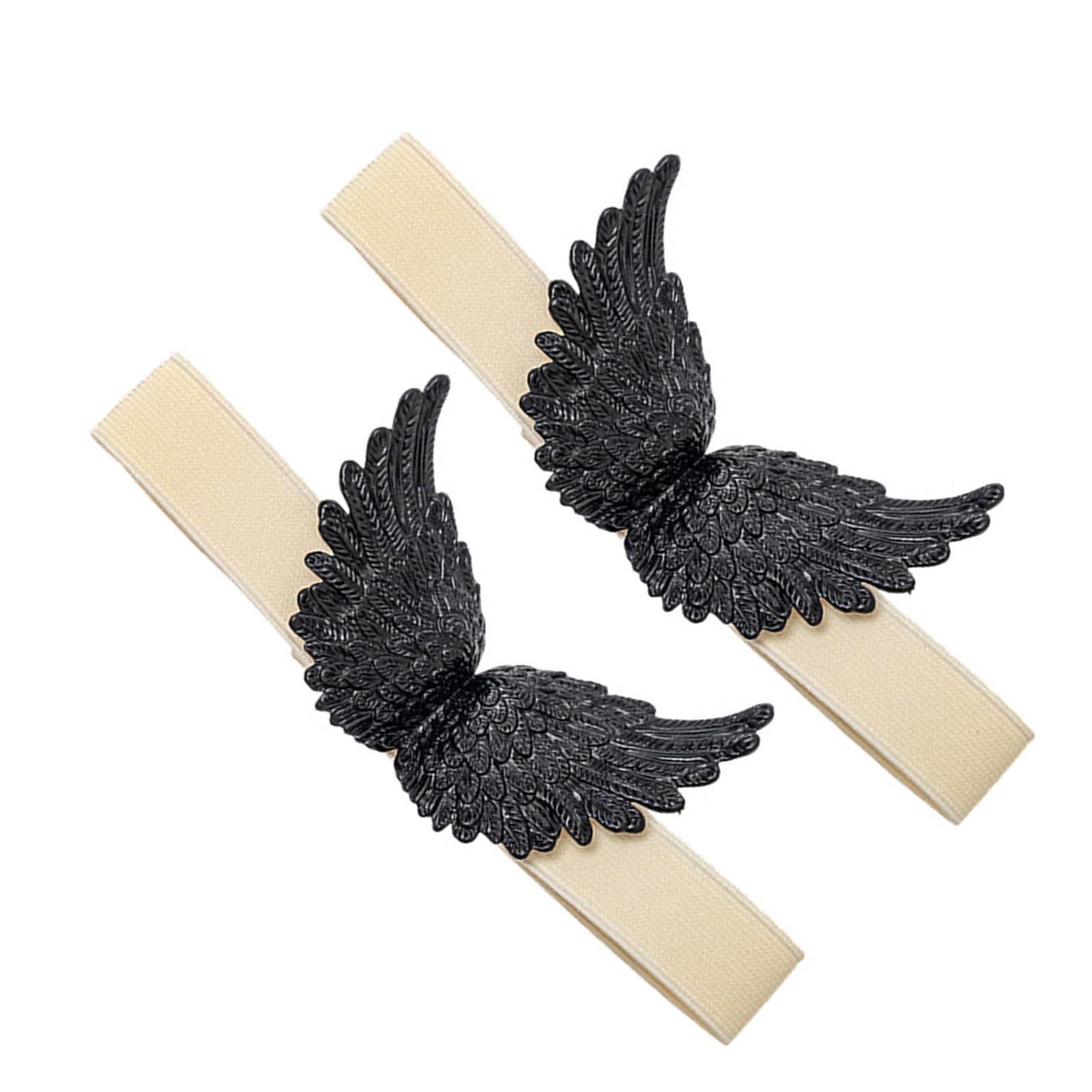 Osniyaw Black Adjustable Angelic Wing Curtain Straps, Easy Installation For Room And Living Room Decoration, Angelic Wing Curtain Tiebacks