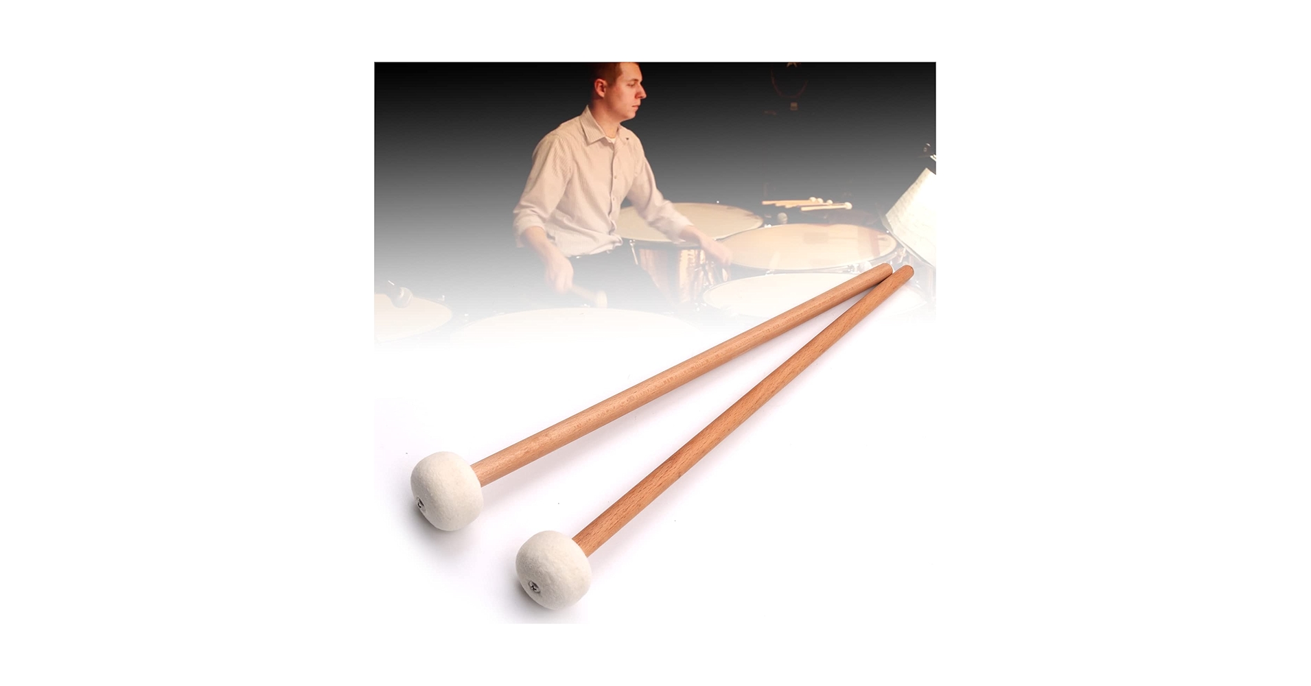 マリンバマレット　ティンパニ、ドラムセットマレット Amazon | Marimba Mallets and Timpani Mallets 2個セット