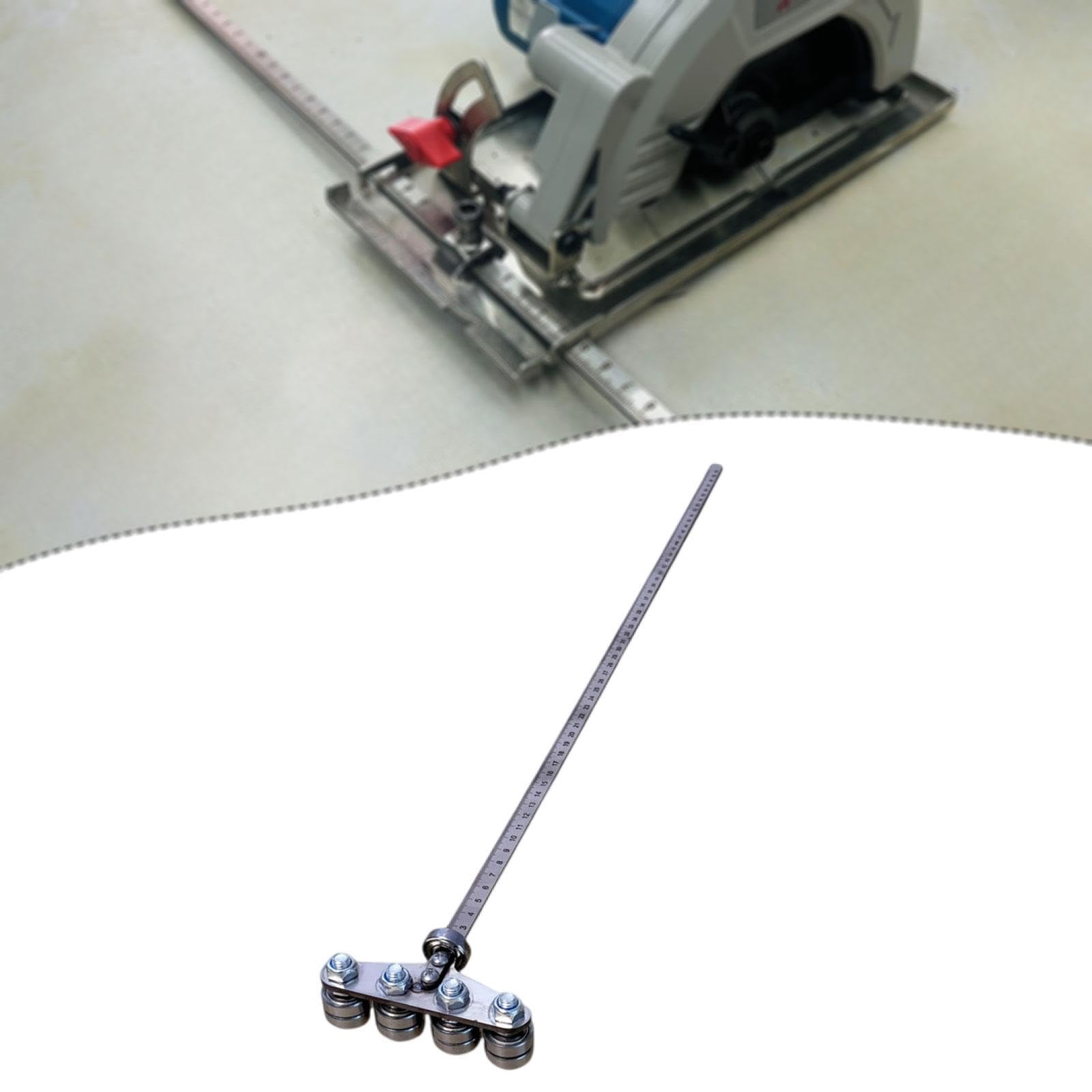 KESOTO Guida per con righello di profondità, accessorio robusto in metallo per lavori di falegnameria, posizionamento, taglio, rifilatura e fresatura, Style L