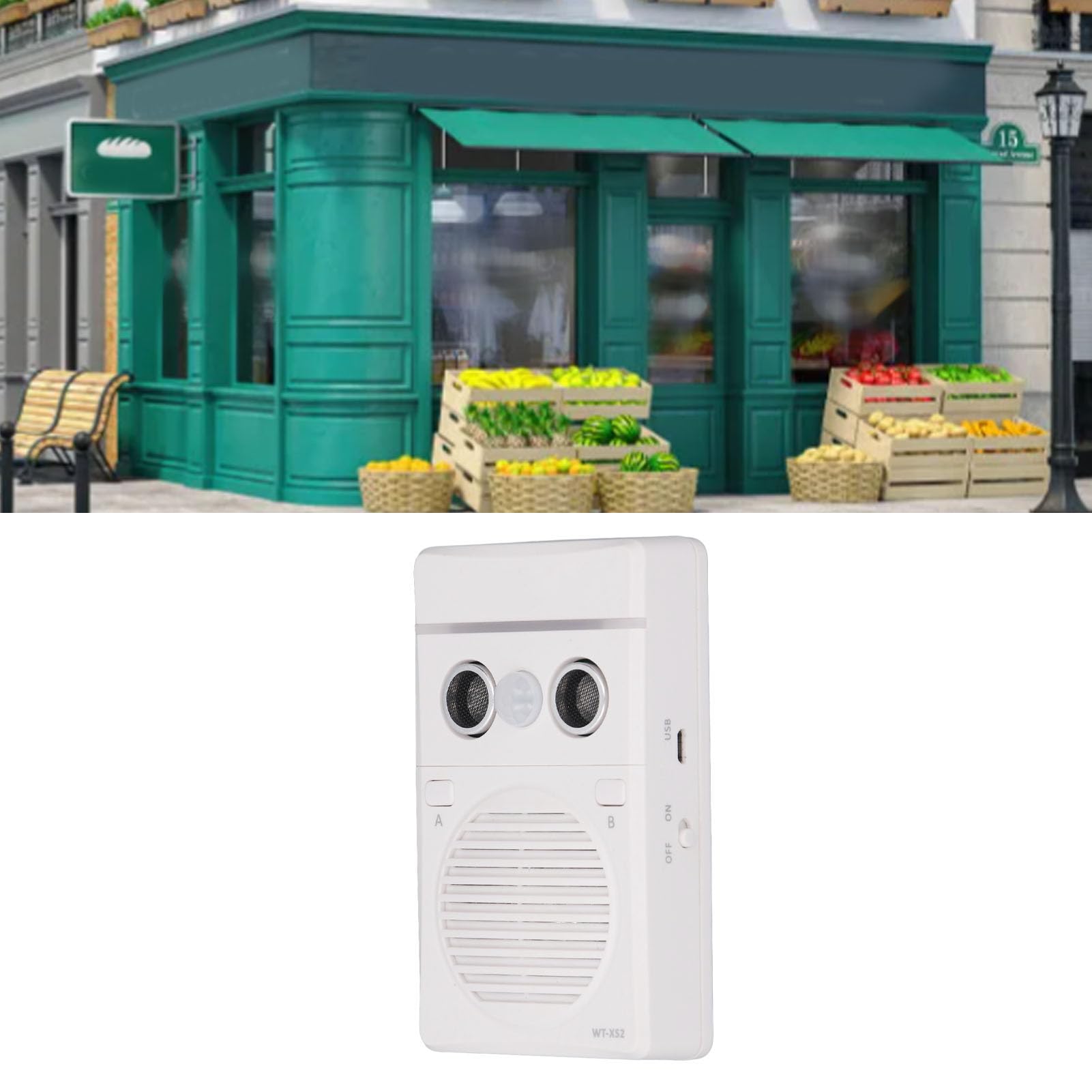 Accurate Detection Technology, 1000mAh Battery, Strong Anti Interference Voice Prompter for Parking Lot Entrances, with Infrared Detection Distance for 4m