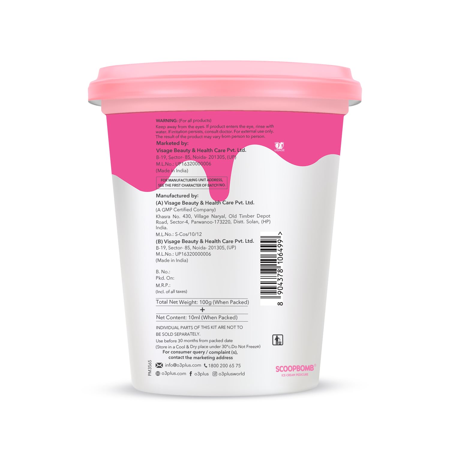 O3+ Pedilogix Scoop Bomb Pedicure with Bath Bomb for Soft & Moisturised Feet | 100g+10ml O3+ Pedilogix Scoop Bomb Pedicure with Bath Bomb for Soft & Moisturised Feet | 100g+10ml