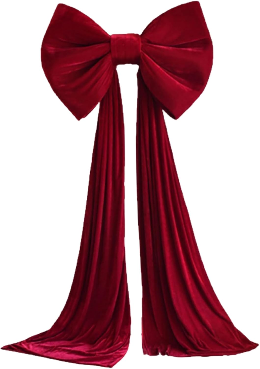 Christmas Tree Topper Bow 149.6x31.5 Inch Extra Large Red Bow Tree Topper Decorative Ribbon Tie for Wedding Christmas Birthday Party Room Wall Backdrop