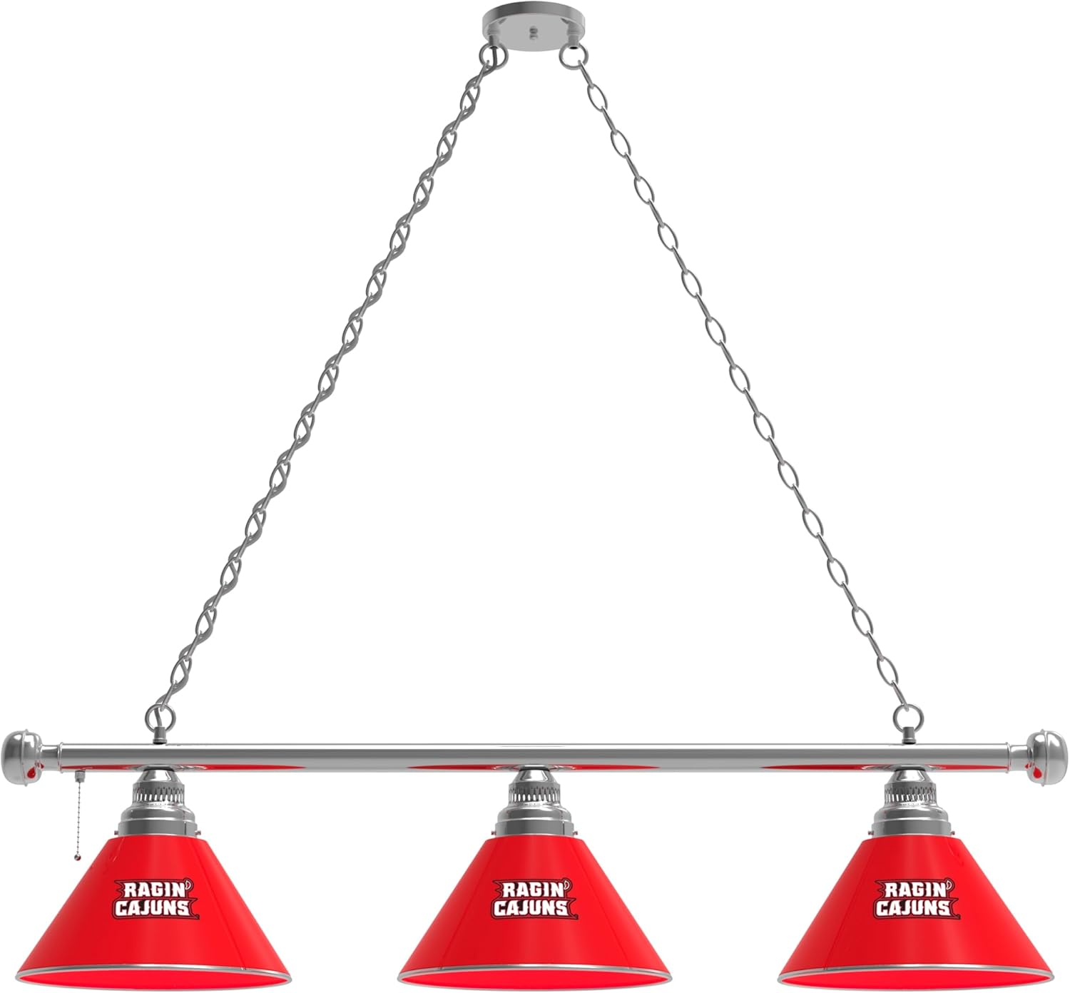 HBS Louisiana-Lafayette 3 Shade Billiard Light by The Holland Bar Stool Co.