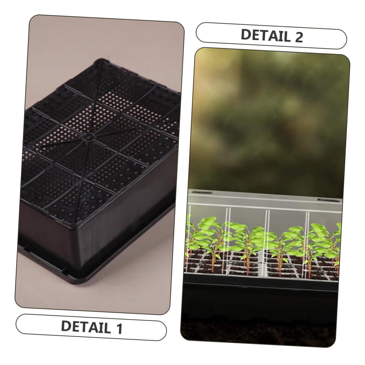 BESPORTBLE Plateau de Semis en Plastique avec Dôme, 1 Set pour Germination