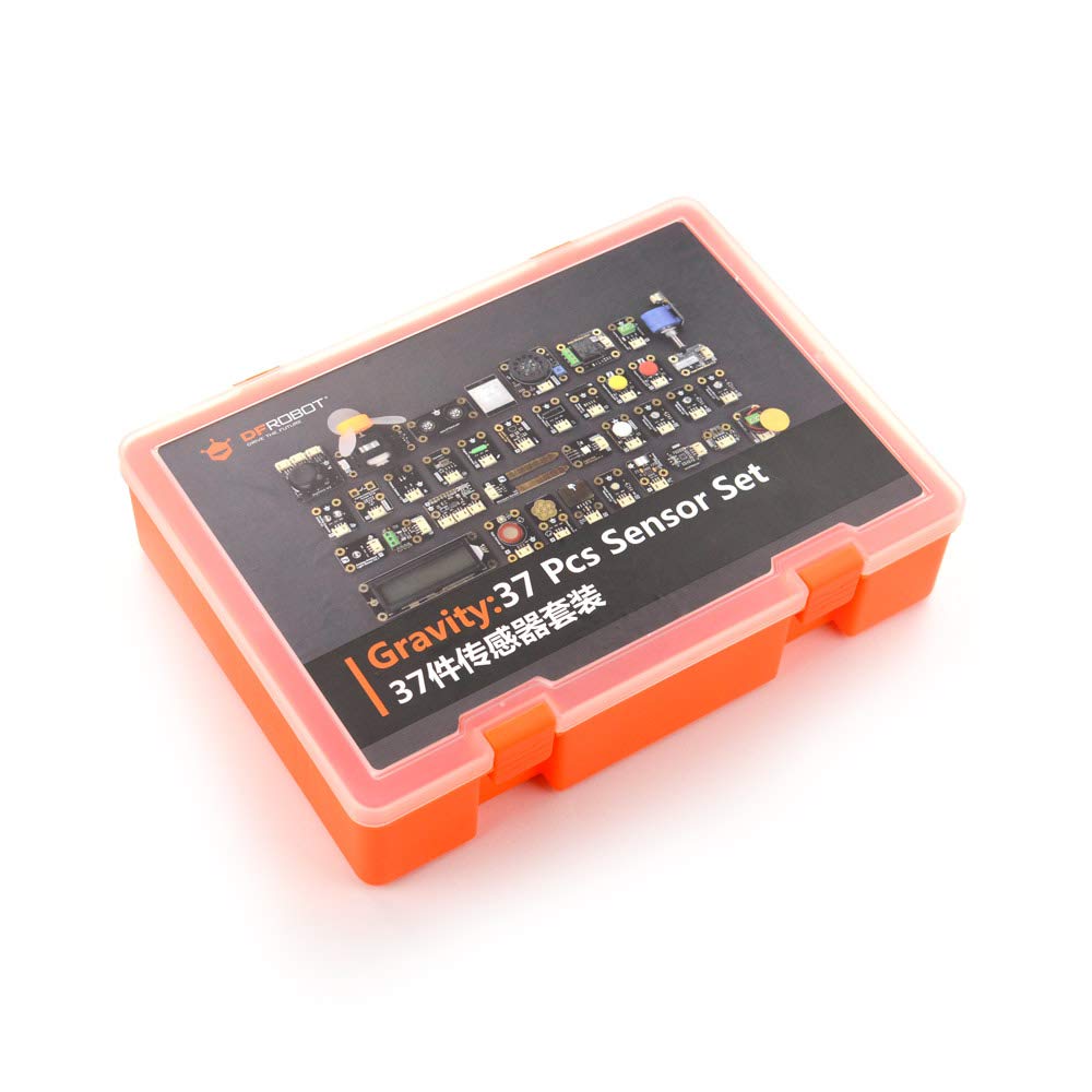 DFROBOTGravity: 37 in 1 Sensor Module Kit for Arduino - Included Temperature Sensor, Light Sensor, Motion Sensor, Motor Module, I2C LCD 16x2 Display, etc