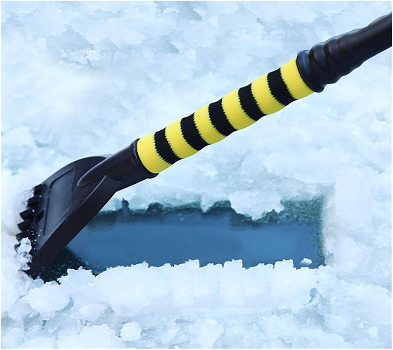 Car Snow Brush Windshield Scraper Cleaning Brushes Ice Removal Defrost Winter Shovel Remover Wash Tools Cleaner Window Squeegee(Red)