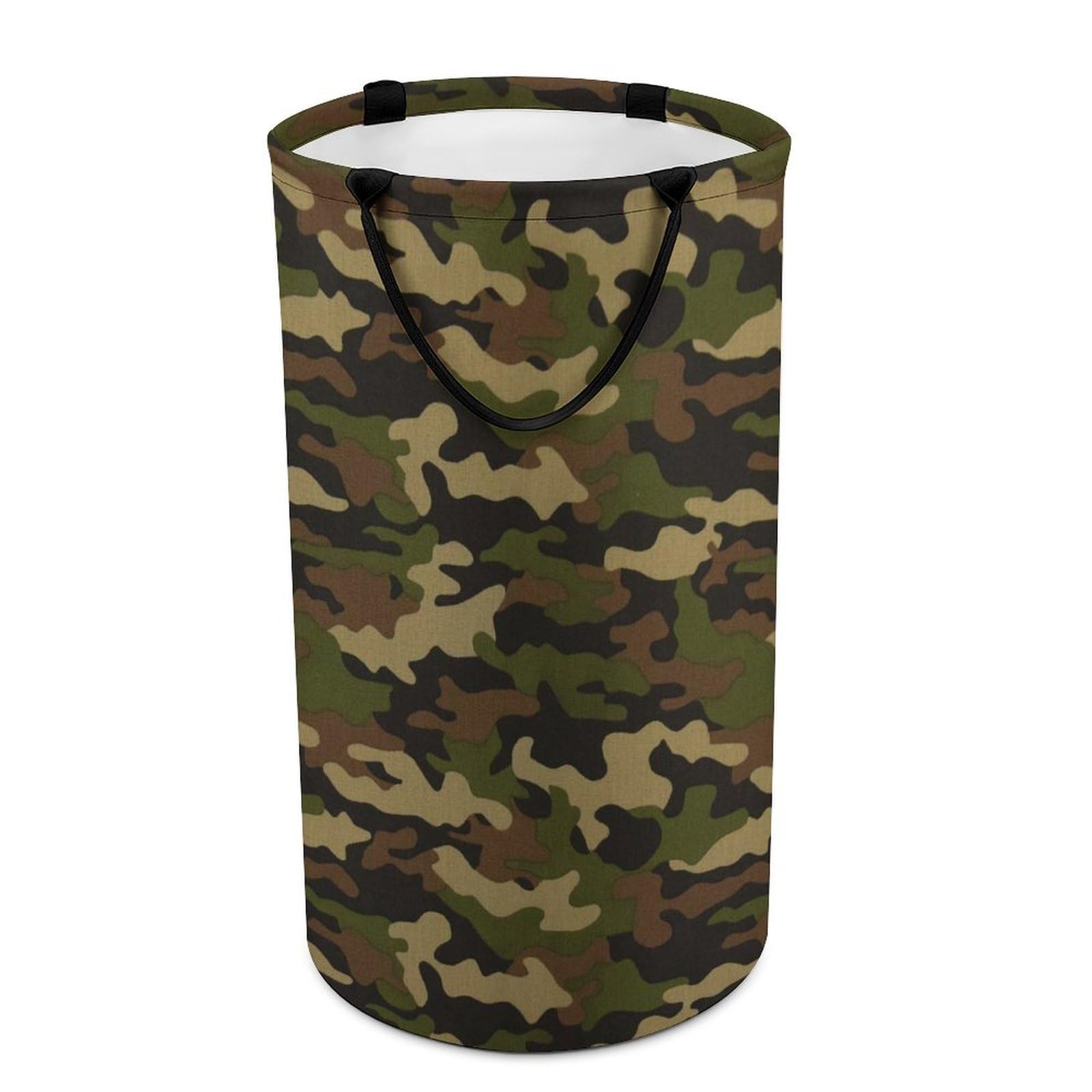 Cmagnifico Laundry Hamper, Army Camouflage Laundry Basket, Large Washing Basket with Handle
