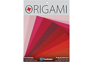 Yasutomo Pure Reds Origami Paper - 9 Variants - 36 Sheets