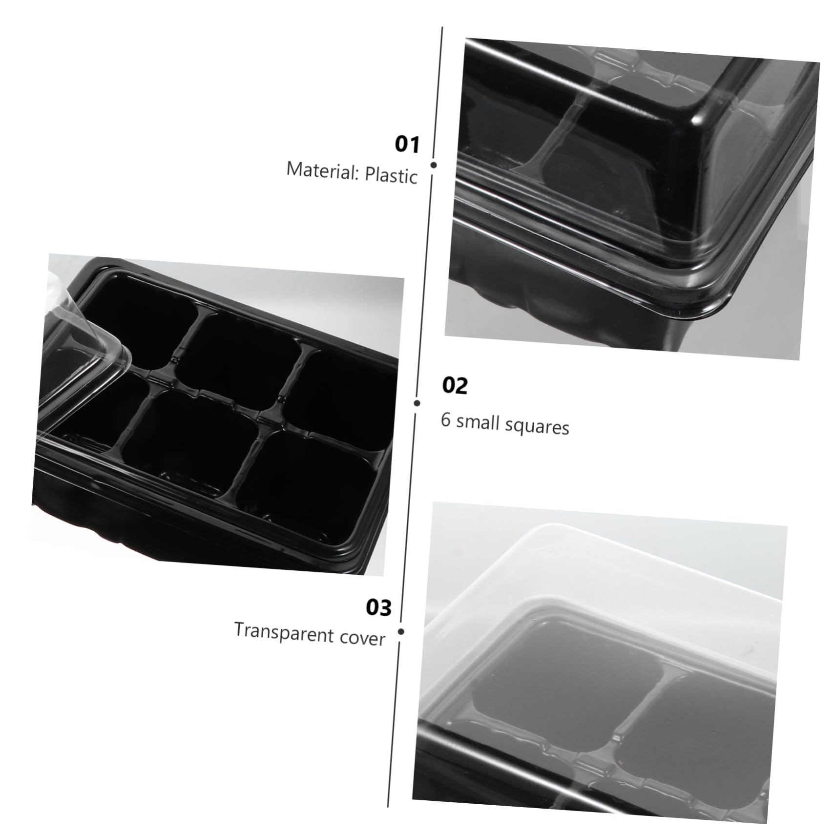 TOYANDONA 10 Sätze Anzuchtschalen Für Garten Komplettset Mit Trays Keimschalen Für Sämlinge Transparenter Deckel Für Optimalen Wärme- Und Lichteinfall Zur Anzucht Von Mini-gemüse Und Blätter