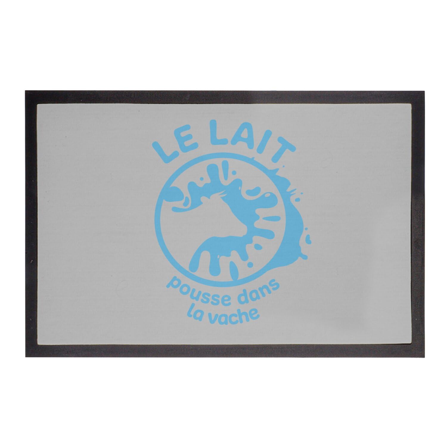 Tapis enfant animaux paillasson gris pour entree de chambre