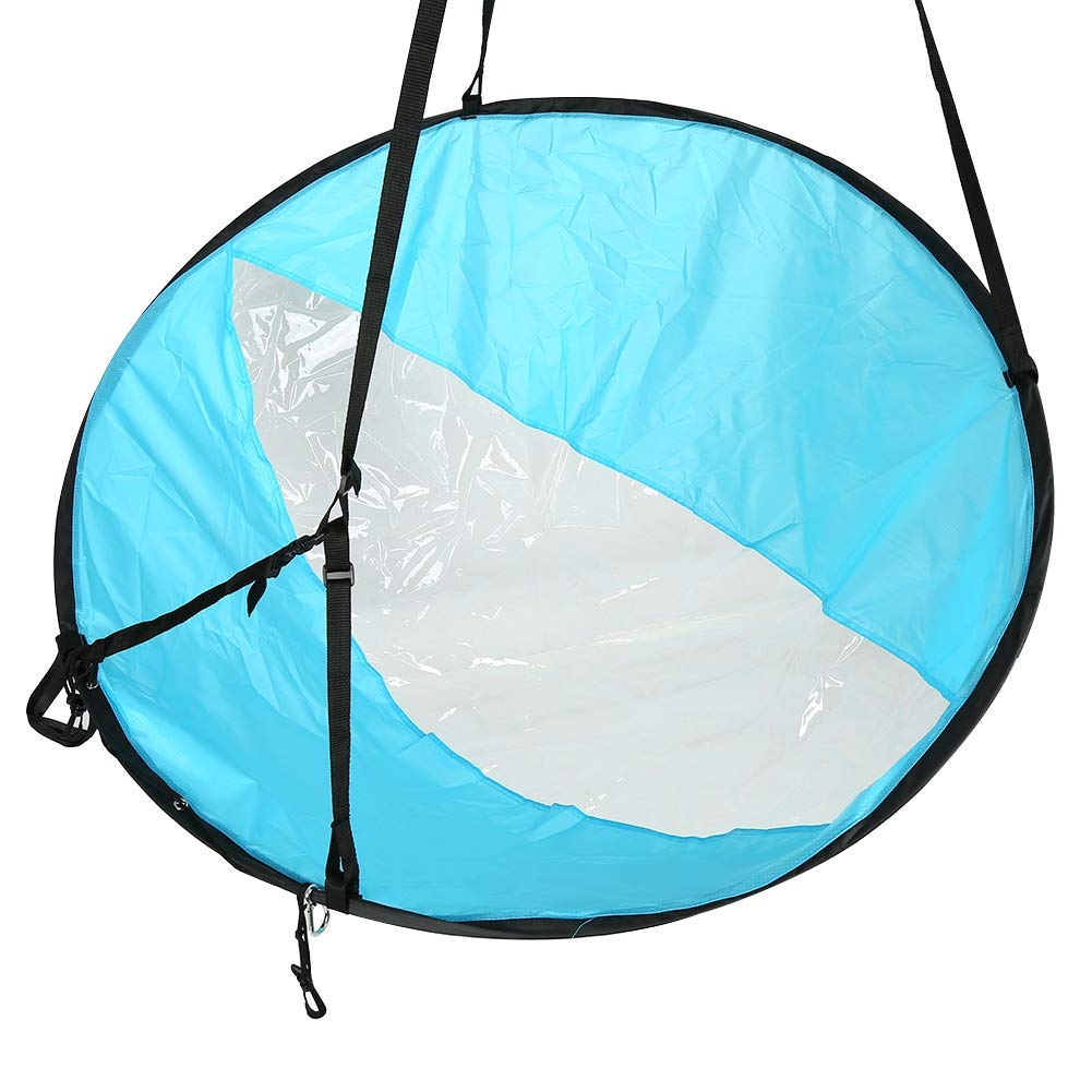 Dilwe - Vela Plegable para Kayak, 3 Colores, portátil, 108 cm, con Bolsa de Almacenamiento y Ventana Transparente, Apto para canoas de Kayak y Barcos hinchables
