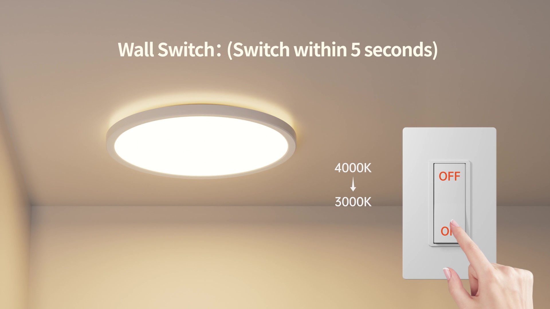 BLNAN Plafonnier Led RGB 24W Dimmable, Luminaire Plafonnier Avec Télécommande, Couleur 3000K-6500K, éclairage De Plafond Chambre Salon Cuisine Manger Salle De Bain 33cm