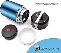 Vista 2 de Termos de sopa de 28 onzas, termo de acero inoxidable para comida caliente, tarro térmico de boca ancha, contenedor de almuerzo aislado a prueba