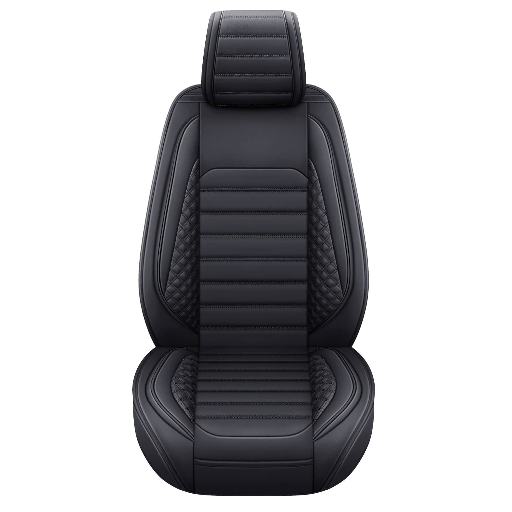 YIERTAI Seat Covers Fit 2009-2023 F150 and 2017-2023 F250 F350 F450 Truck SuperCab King Ranch Waterproof Leather Cushion Protectors, 2 PCS Front/Black