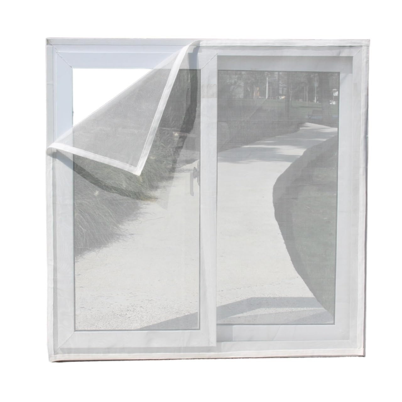 1PC Self Adhesive Window Screen Mesh Magic Tape Mosquito Net Easy Installation No Drilling Cut-to-Fit Anti Insect For Hom(Width 100cm(39in),H 180cm(71in))