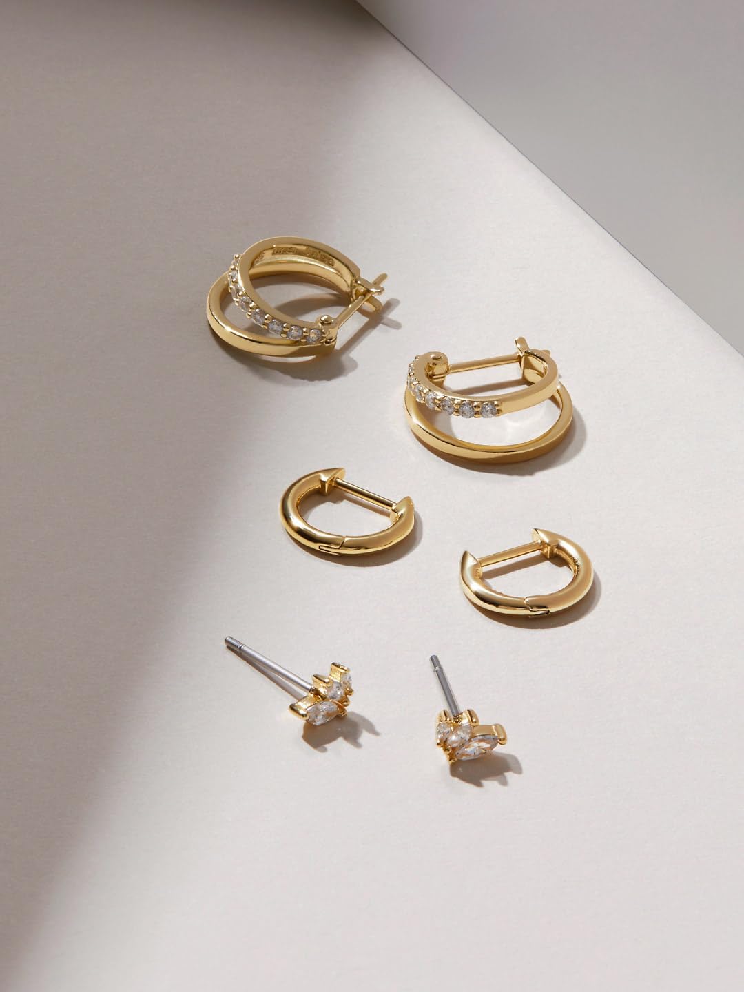 Ana Luisa Double Hoop Earrings for Women - 14K Gold Plated & Silver Rhodium Huggie Hoops - Hypoallergenic, Water-Resistant, Tarnish-Free, Small, Dainty & Trendy Two Hoop Earring Styles - Image 9