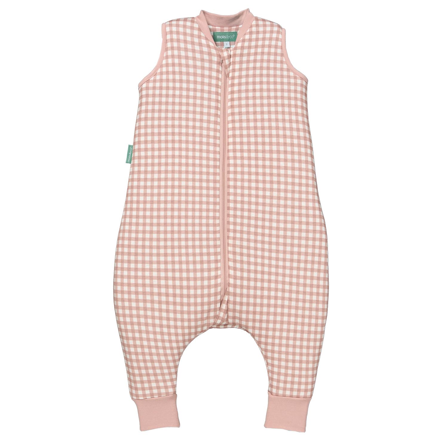 molis&co - Baby Schlafsack mit Füßen 2.5 TOG - Ganzjahres Schlafsack - Babyschlafsack mit Beinen - 100% Baumwolle (Oeko-TEX 100), Winterschlafsack Premium Qualität - Dusty Rose (100 cm)