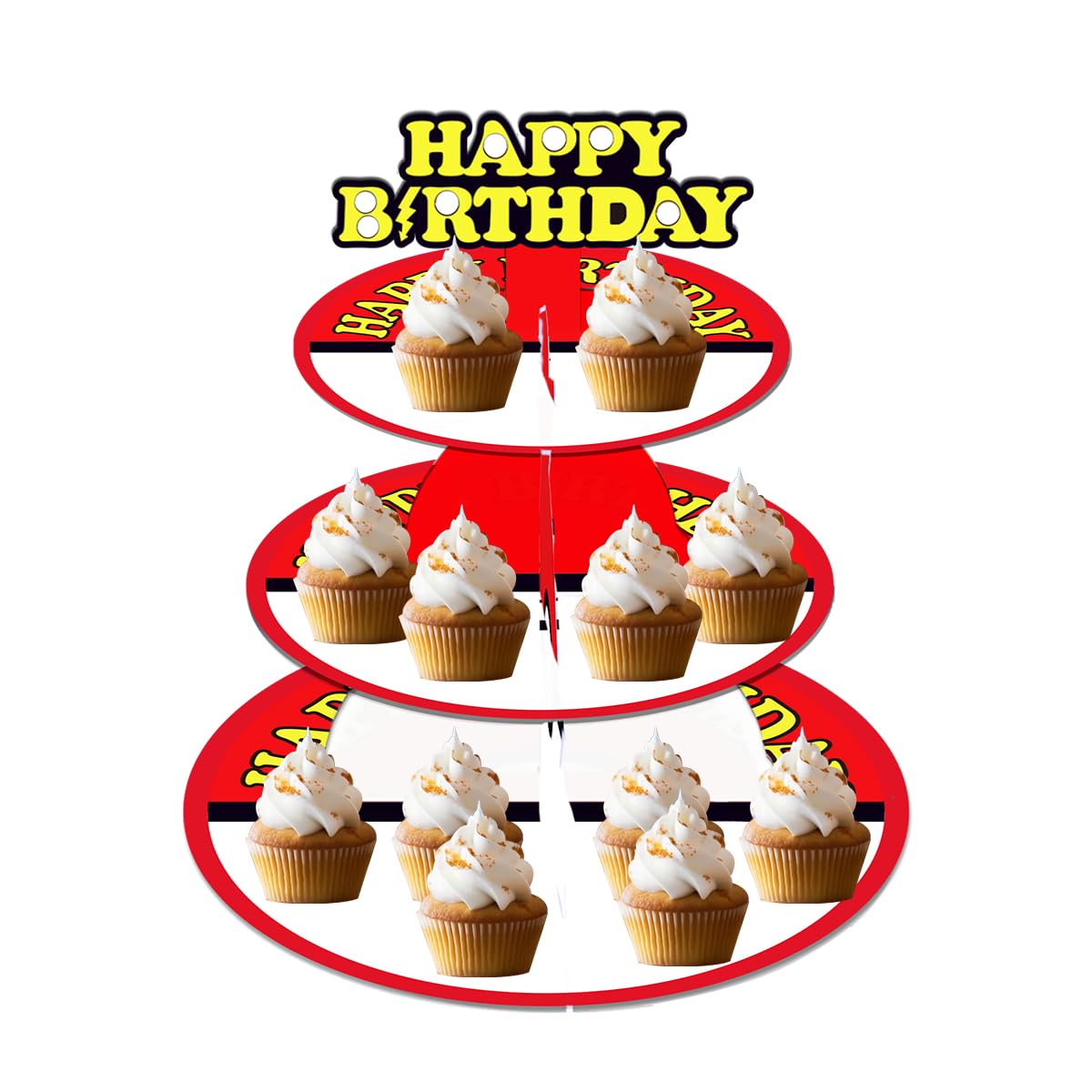 Video Games Cupcake Stand 12Inch Cardboard Cupcake Tray for Wedding Birthday Baby Shower Video Games Birthday Party Supplies