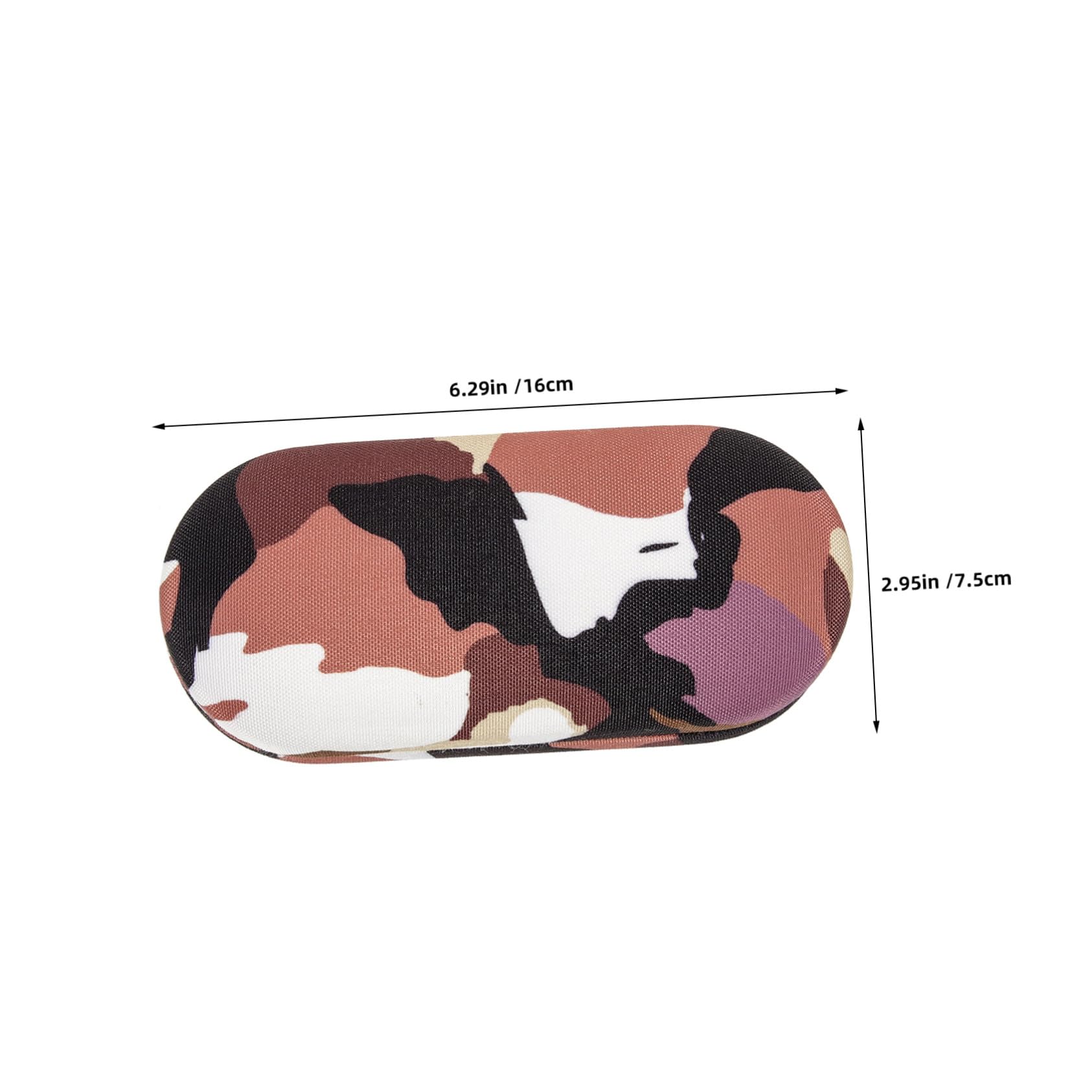 Mikinona 2 Sätze Doppelbrillenetui Camouflage Doppelschicht Hartschale mit Spiegel und Werkzeug Tragbarer Brillenhalter und Unsichtbarer Linsenbox für Reise und Alltag