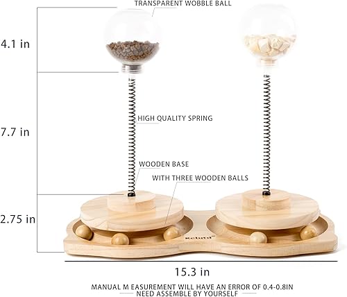 Miniatura 5 de Kelutd - Juguetes interactivos para gatos juguetes de ejercicio para mascotas juguetes para gatos de interior o gatito como regalo para gatos
