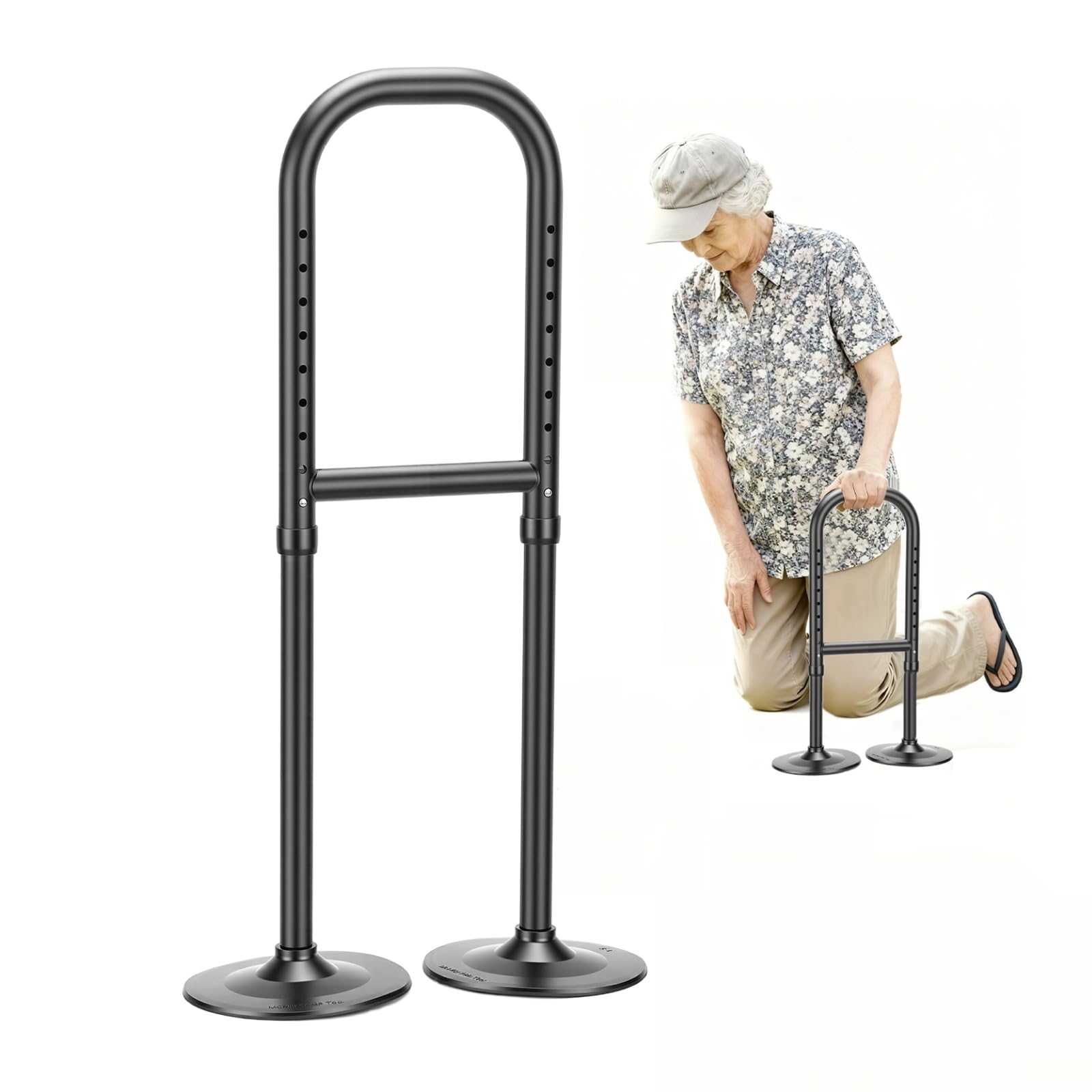 Standing Aid from Floor, 8 Height Adjustable Stand Assist Aid for Elderly, Adjustable Height Assistive Devices, Standing Aids and Supports, Portable Cane Stand Assist Aid for Elderly up to 800lb