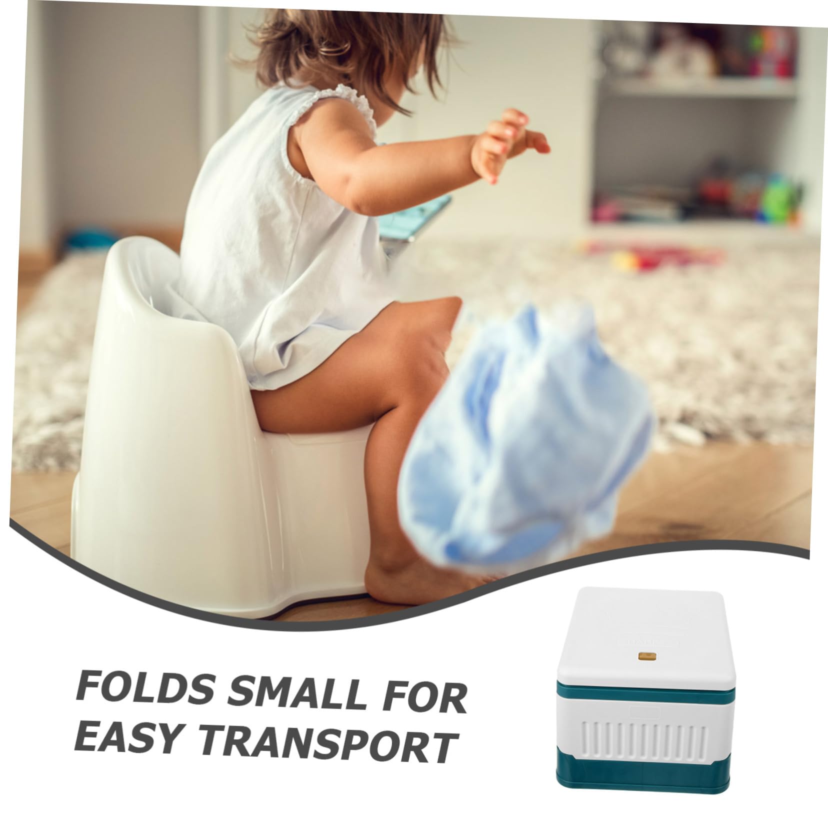 minkissy Inodoro Portátil Plegable para Automóvil Orinal de Emergencia para Exteriores Material Pp Liviano Diseño Plegable Orinal de Viaje para Adultos Niños Y Niñas