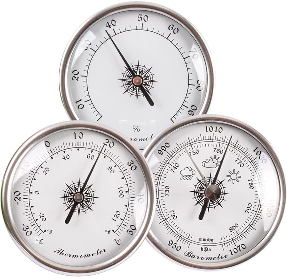 JFGCTYHXY Liquidless barometer, 3 In 1 Barometer Thermometer Hygrometer