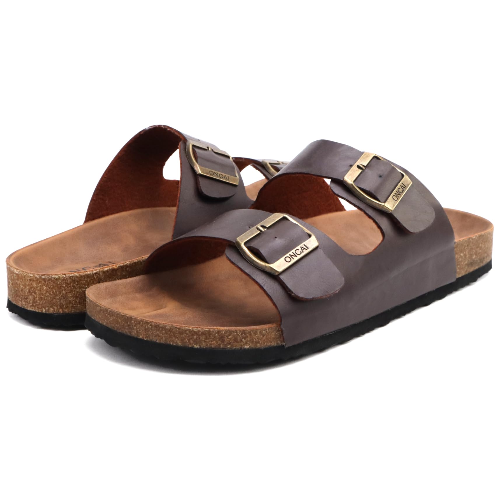 ONCAI Homme-Mules-Sandales-Claquette-Slide-Sandales de Plage Loisir Bout Ouvert Chaussures de Plage Antidérapant Été Confortable Chaussons