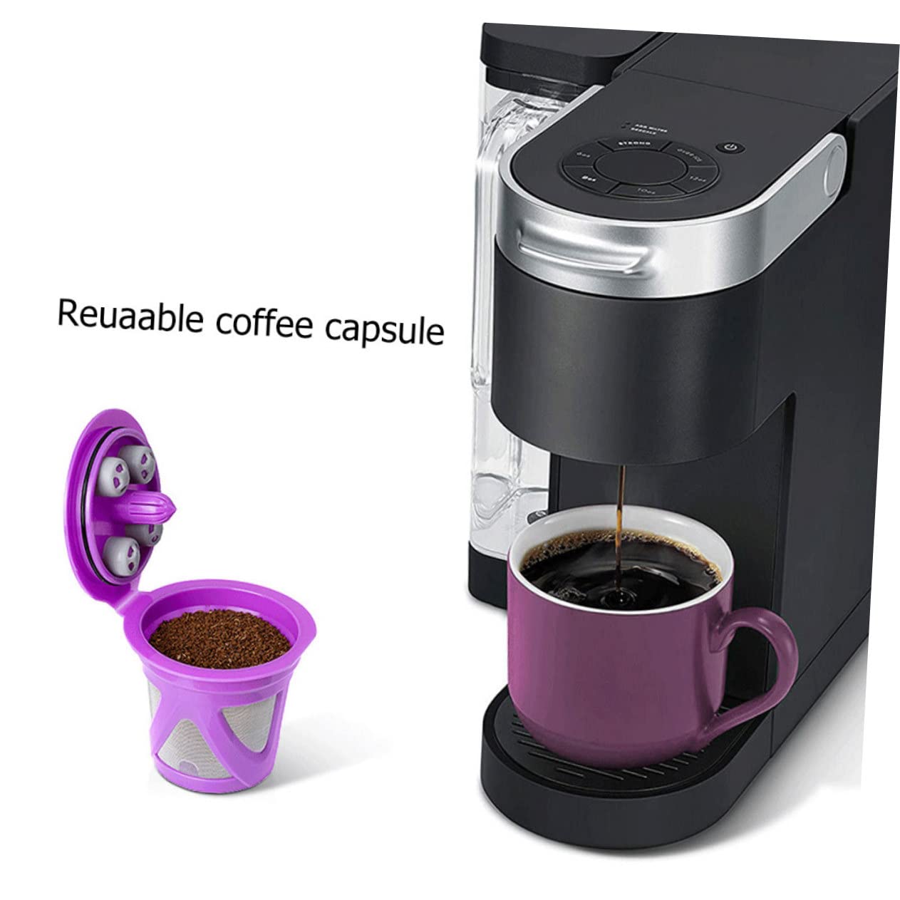 PRETYZOOM 10piezas De Café Reutilizables Filtros De Café Recargables De Compatible Cafeteras Para Sabores Personalizados