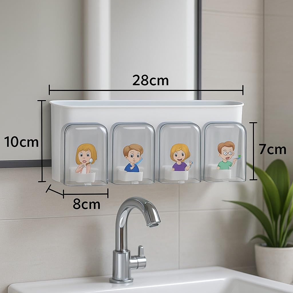 RECLUSE Wall Toothbrush Holder - Organize Your Bathroom -2 RECLUSE Wall Toothbrush Holder - Organize Your Bathroom -2