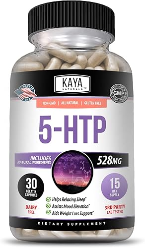 Kaya Naturals - 5-HTP incluye ingredientes naturales para el estado de ánimo positivo y el bienestar, refuerzo del estado de ánimo y apoyo para