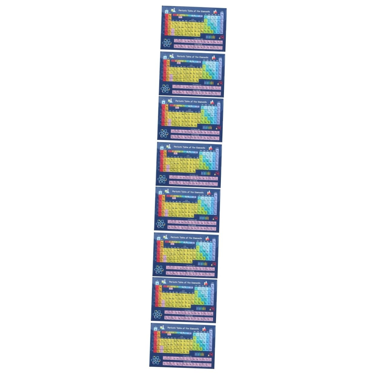 Ciieeo Lot De 4 Affiches De Tableau Chimique Pour Salle De Classe Pendentifs Déléments Dapprentissage Mise En Page Lumineuse 2 Pièces X 4