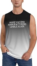 Men's Tank Top Make Vaccine Manufacturers Liable Again Muscle Workout Gym Summer Casual Sleeveless Shirts