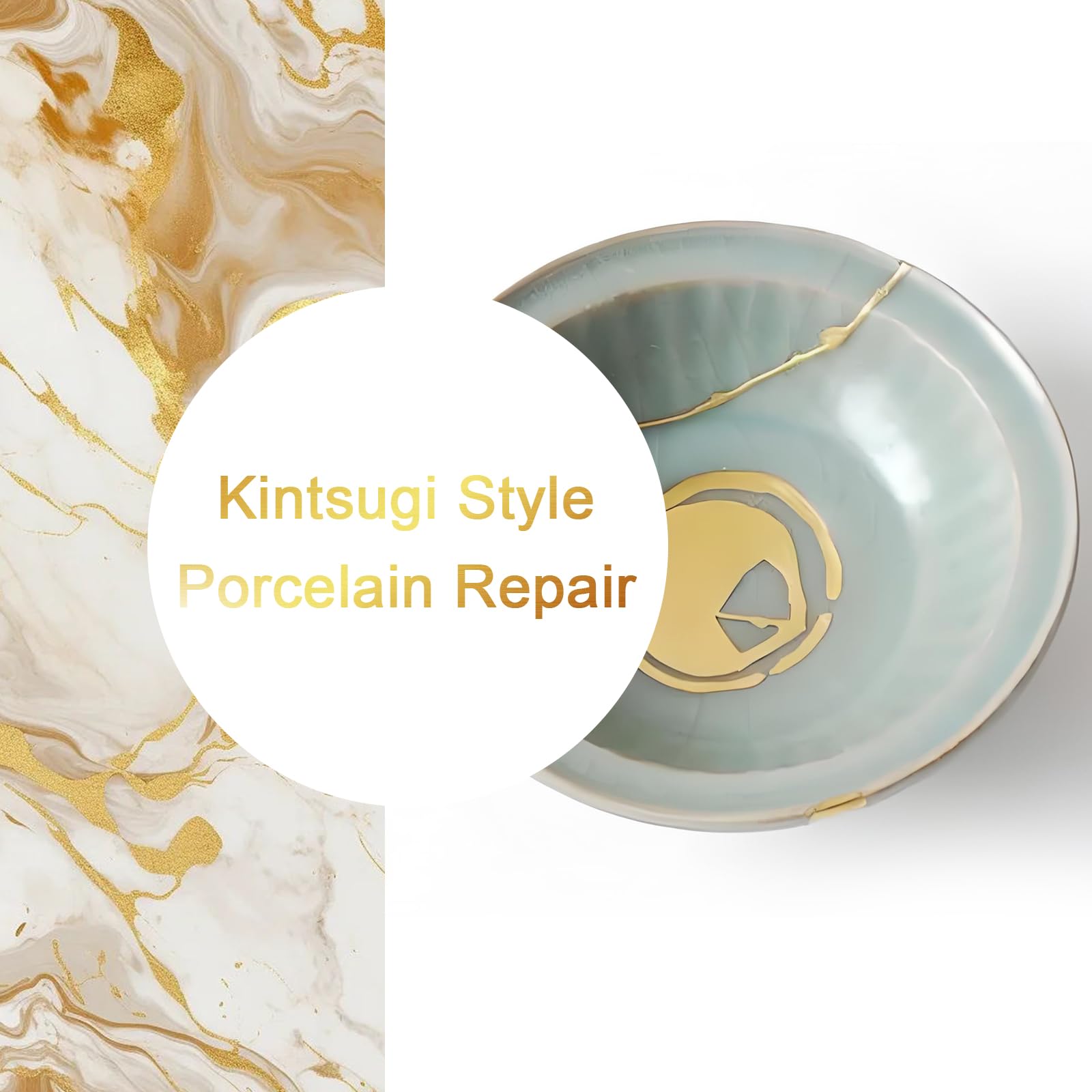 Renfio Polvo de pigmento metálico, polvo de mica metálica de 5 colores para resina, 6 polvos de metal de 20 ml, pigmento de color de resina epoxi, pigmento de resina fina para Kintsugi, arcilla