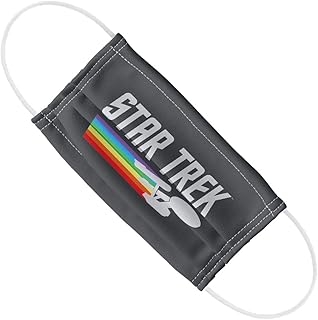 Star Trek Rainbow Trail 1-Ply Reusable Face Mask Covering with Adjustable Nose Wire, Unisex