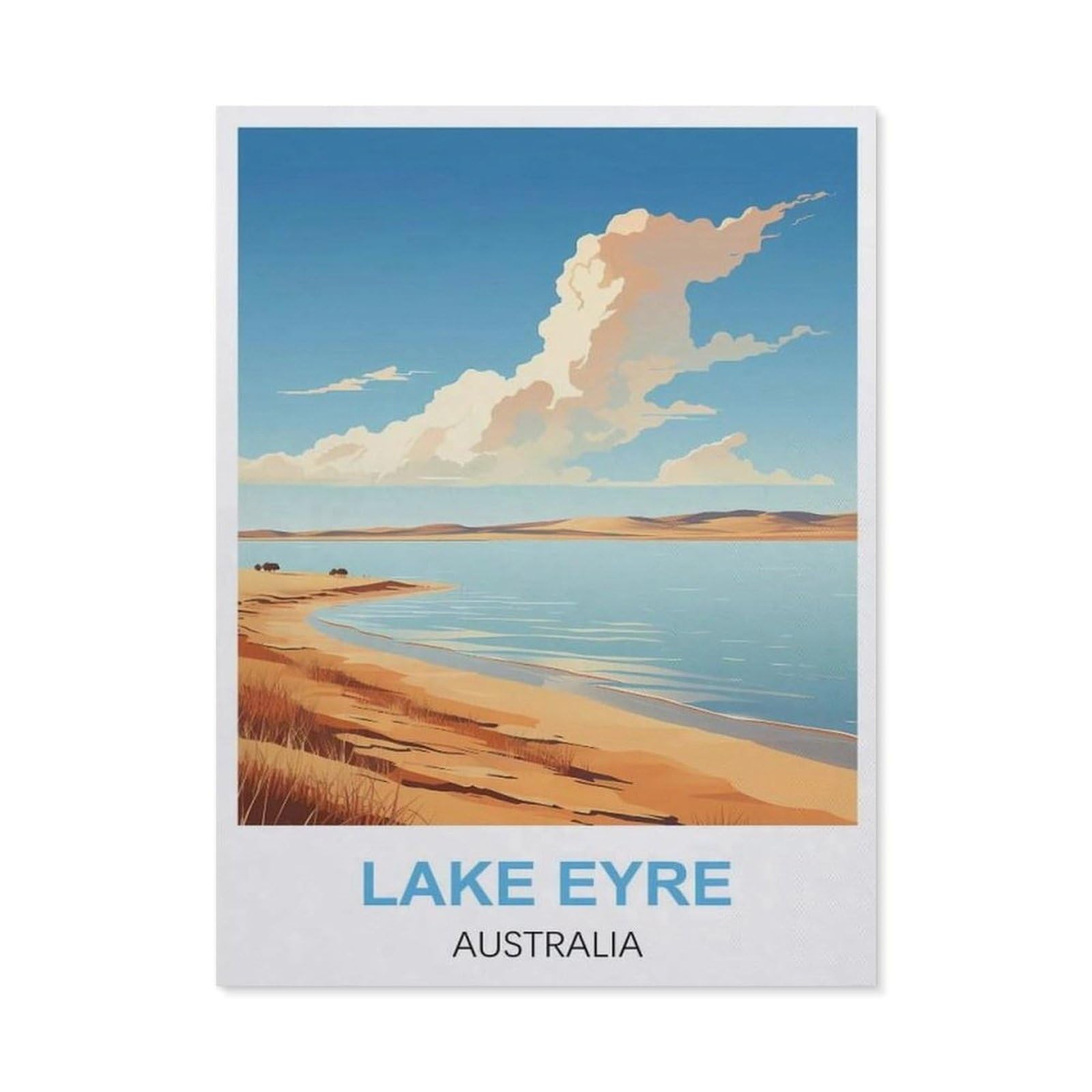 Vintage Metal Tin Sign，Lake Eyre Australia(30x40cm）
