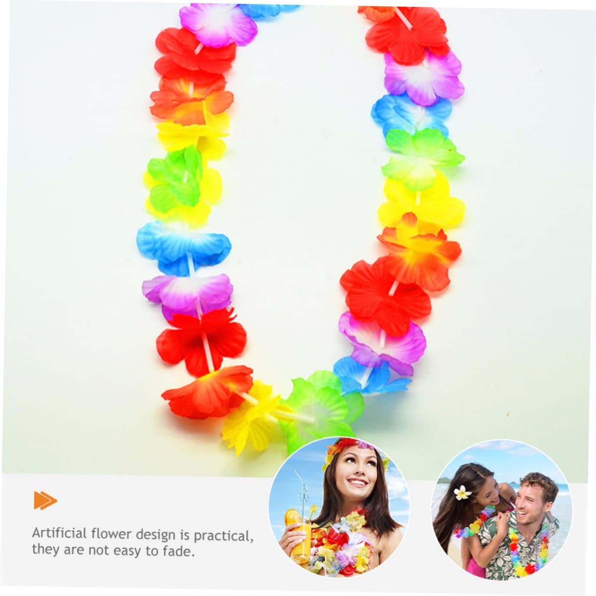 Cabilock 50stücke Hawaii Tropische Girlande Für Luau Party Strandparty Dekoration Bunte Blumenkranz Leis Für Hawaii-partygeschenke Und Tropische Veranstaltung
