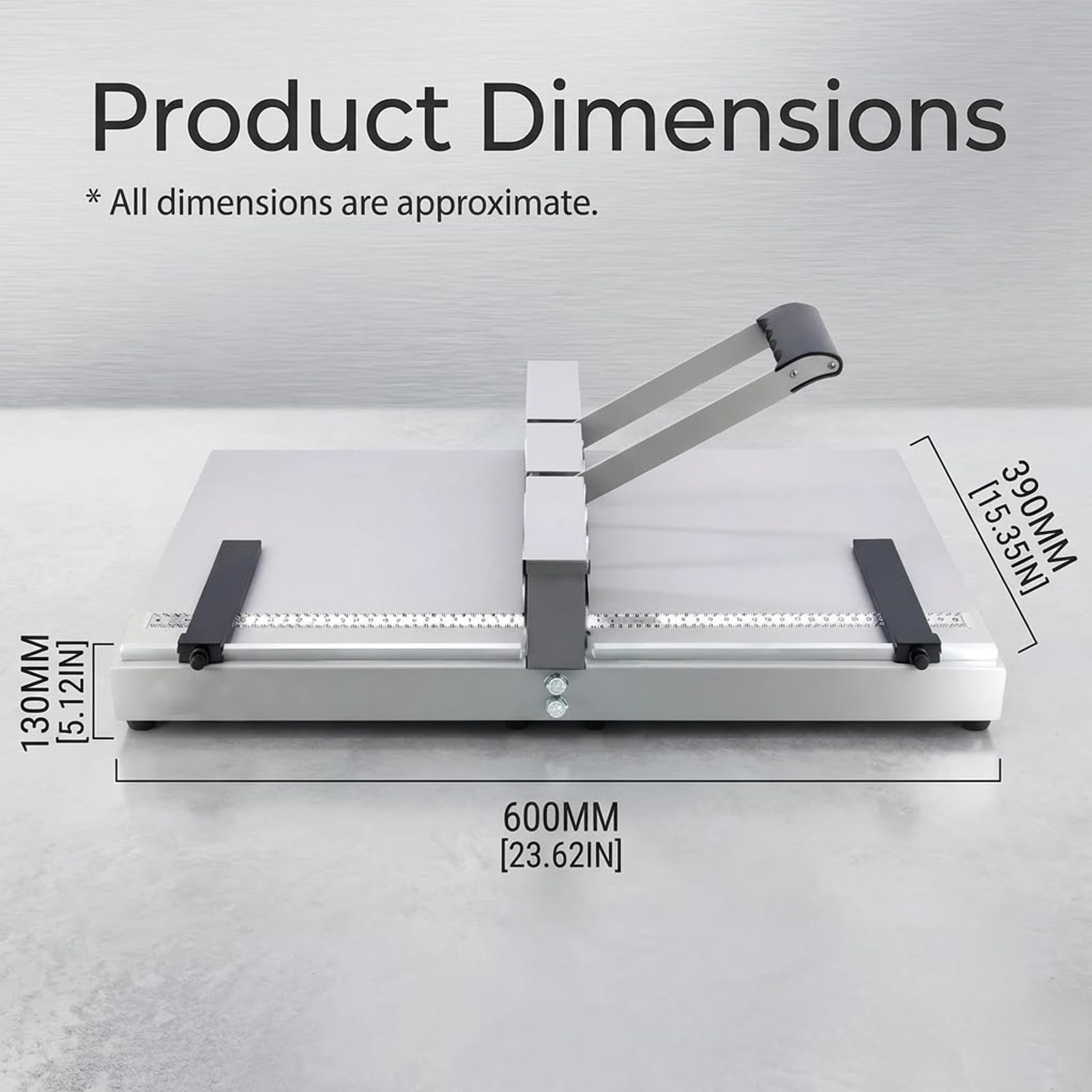 Plieuse manuelle de papier à rainage 350mm, déflecteur à double position, profondeur d'indentation de 0,8 mm, indentation complète en 3 s, adaptée pour le papier de 60 à 500 g/m², pour cartes de vœux