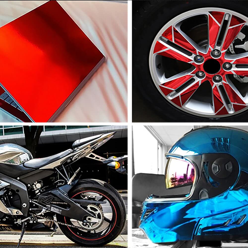 Wrapping Pellicola 10/30x100cm Chrome Mirror Vinil Wrap Film Auto Decal Fai da te Copertina for motori for moto for auto che avvolge gli accessori for automobili for pellicole Pellicola Wrapping