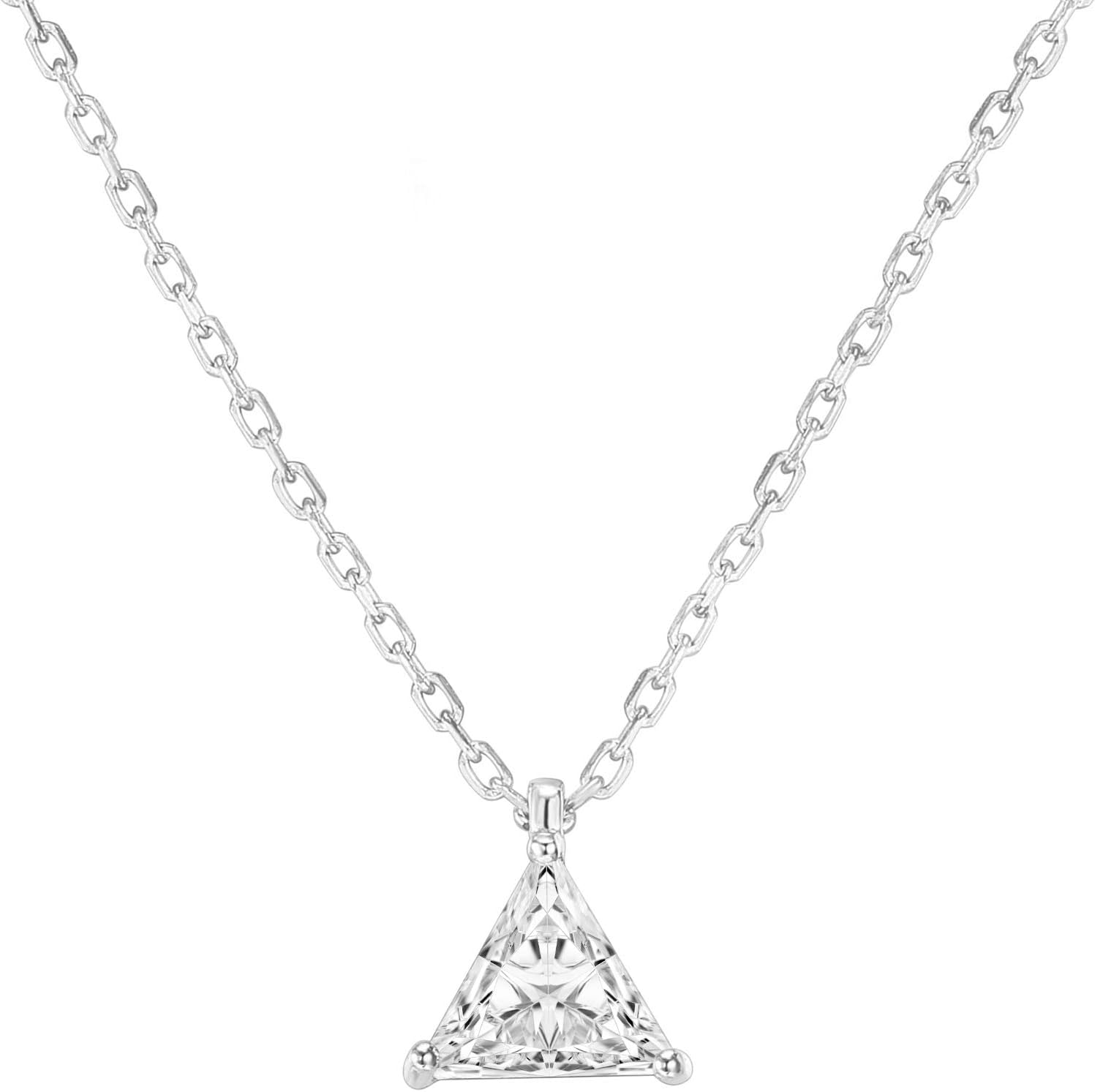PAVOI 14K Gold Plated Cubic Zirconia Diamond Pendant Necklace for Women | Adjustable Slider